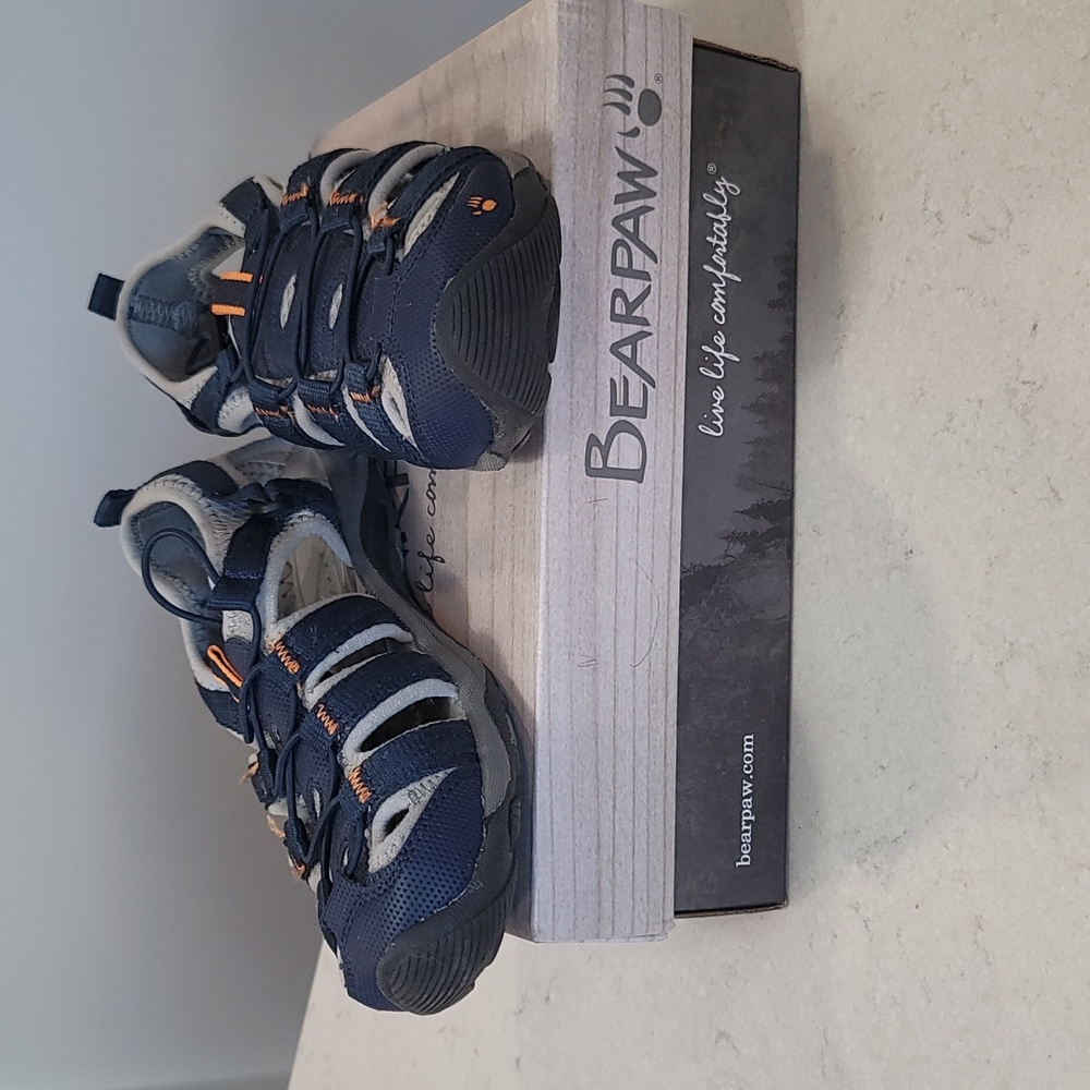 BearPaw Youth size 2 boys Navy blue  sandal.